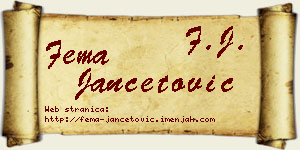 Fema Jančetović vizit kartica